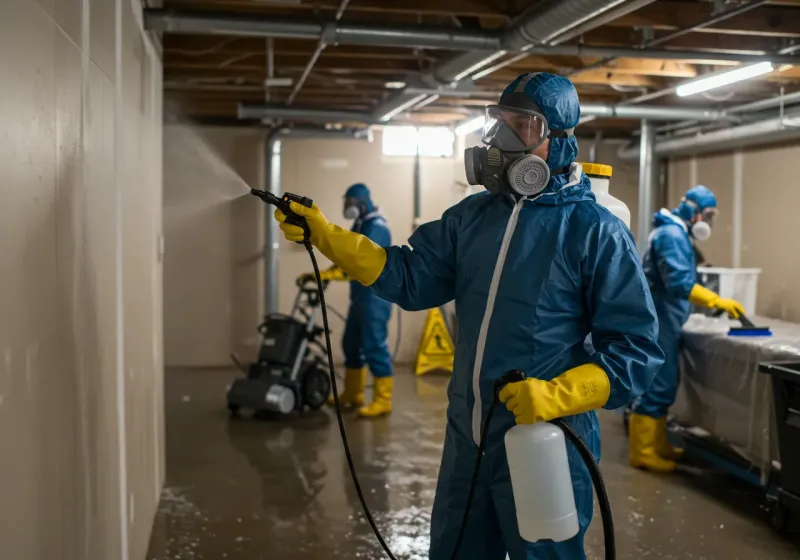 Basement Sanitization and Antimicrobial Treatment process in Ashley, OH